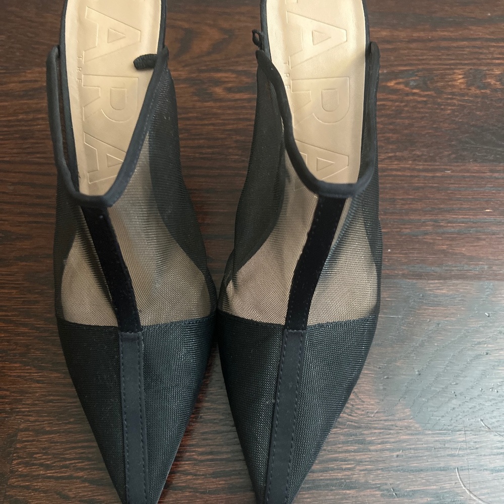 Zara mesh mules